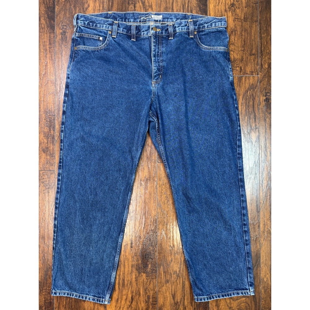 Carhartt Jeans 44x30 Relaxed Fit Straight Leg Medium Wash Blue Denim Men's